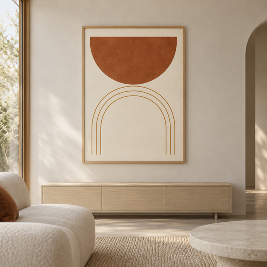 Arch Horizon Wall Art in a styled room