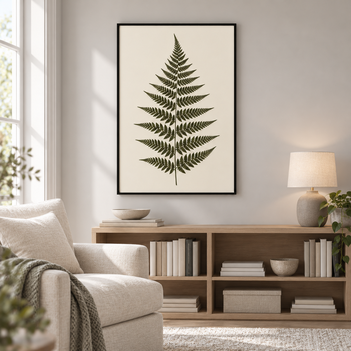 Botanical wall decor 006 reading corner styling