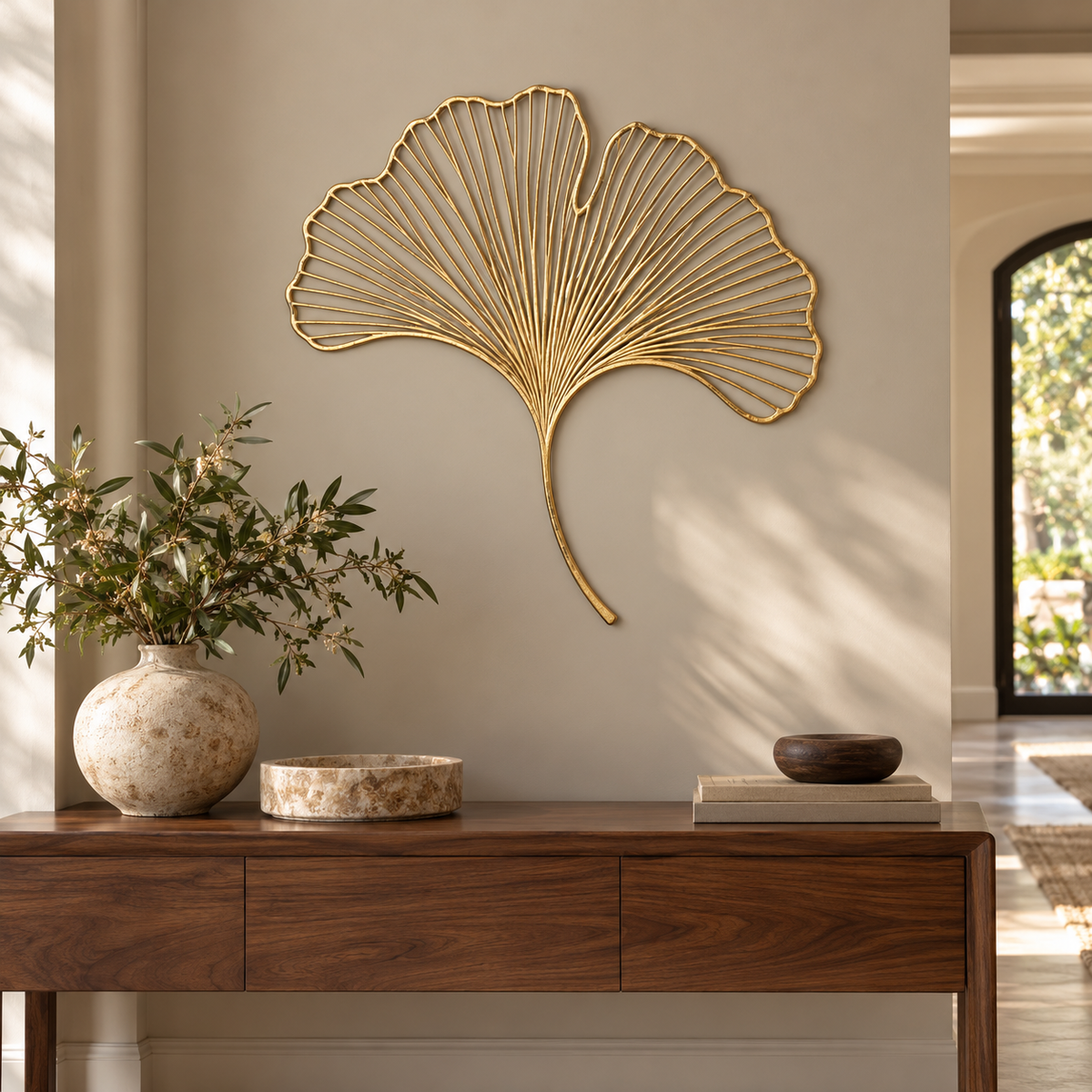 Botanical wall decor 007 styled interior view