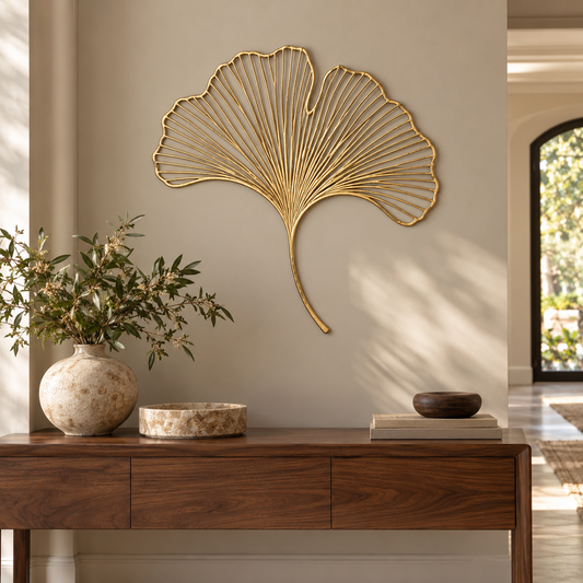 Botanical wall decor 007 styled interior view