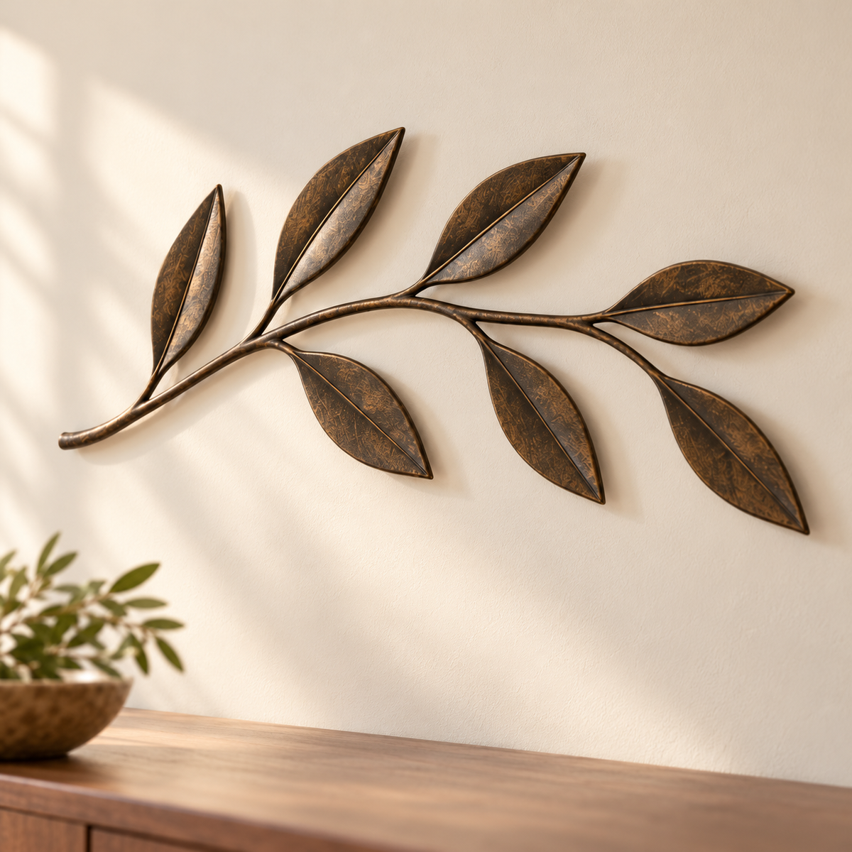 Botanical wall decor 008 angled view