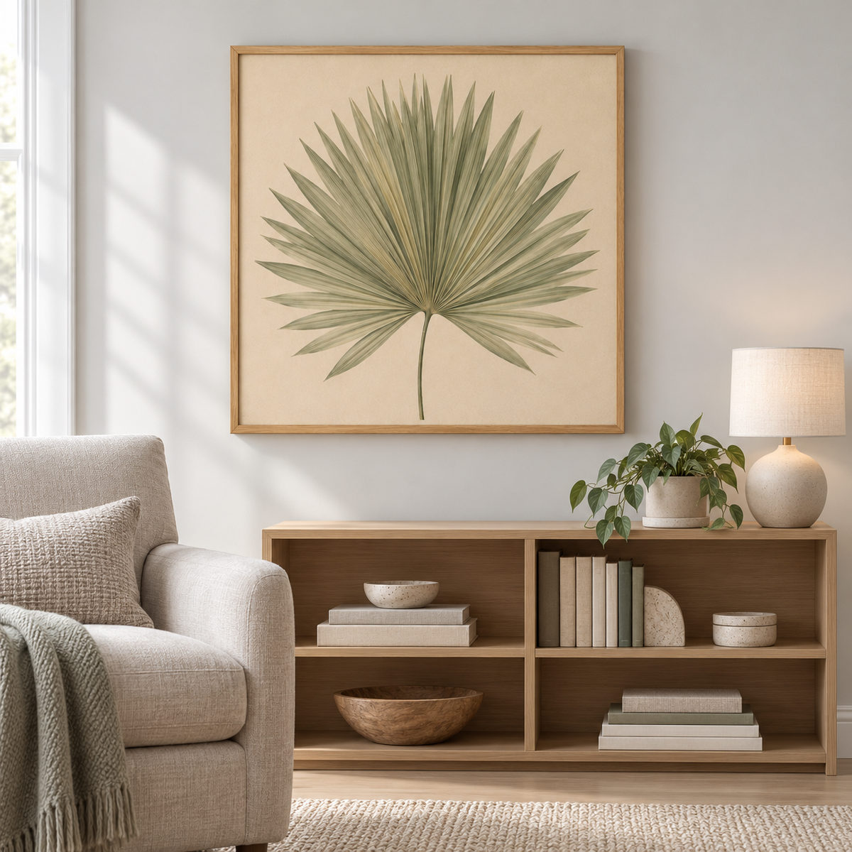 Botanical wall decor 009 reading corner styling