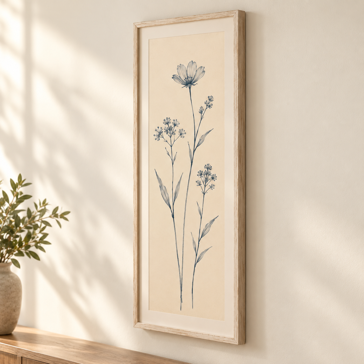 Botanical wall decor 010 angled view