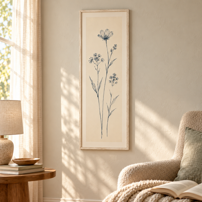 Botanical wall decor 010 reading nook scene