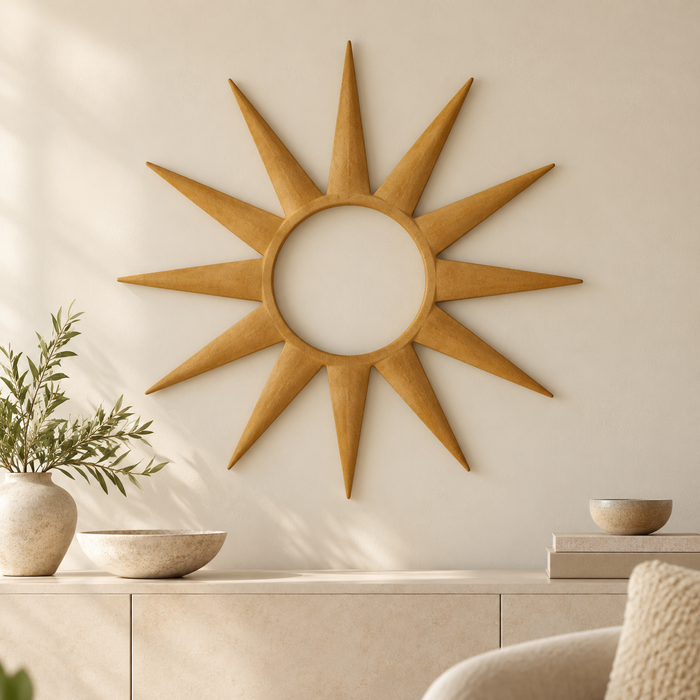 Lunverol sculptural wall accent 011, styled interior view