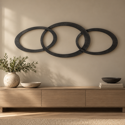 Lunverol sculptural wall accent 012, styled interior view