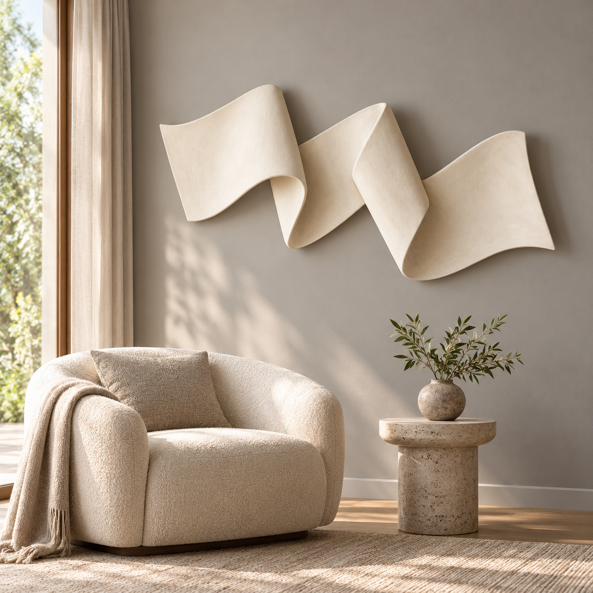 Lunverol sculptural wall accent 014, view 03